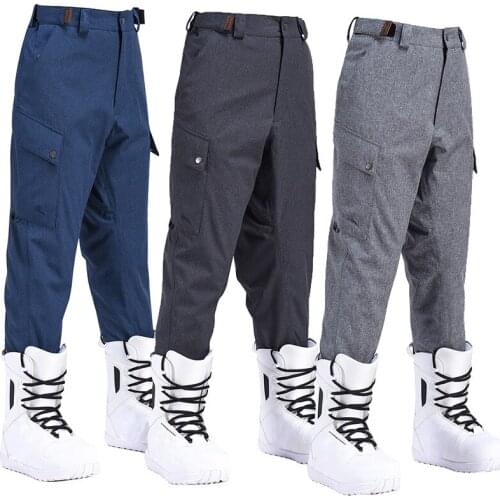 2020 New Style Ski Pants Men Winter Snow Pants Waterproof Warm Ski Pants Wear-Resistant Overalls Snowboard Pants Women