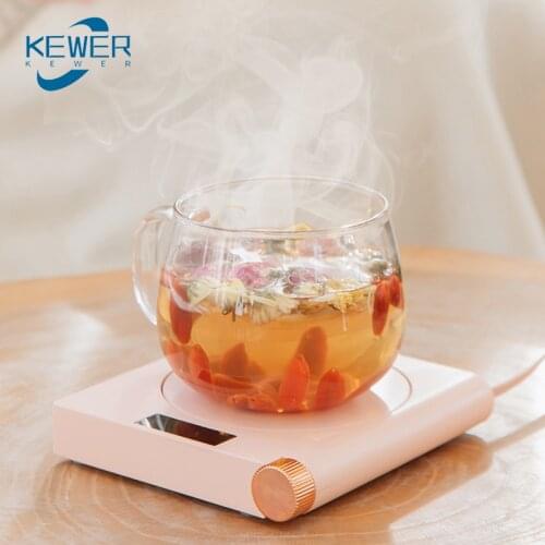 New Thermostatic Coaster Cup Heater Smart Heating Multifunctional Coaster Warmer Pad Heat Preservation LED Constant Coaster USB