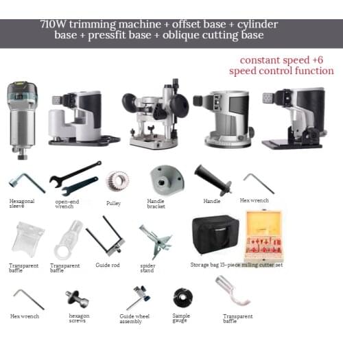 Trimming machine woodworking Electric Router trimmer Wood Engraving Hand Carving Carpentry