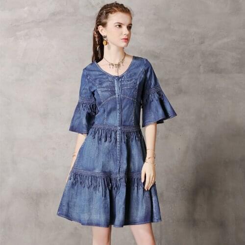 OUYALIN Summer Short Sleeve Dresses