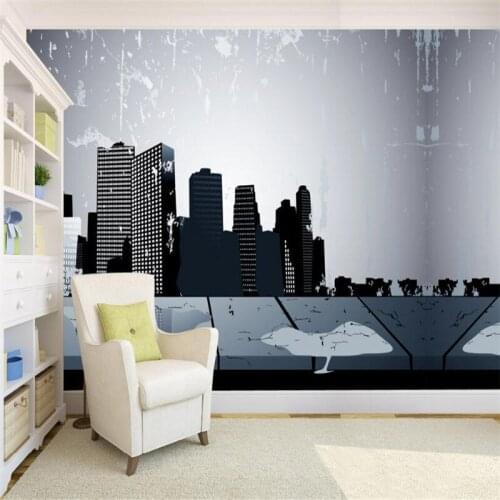 Custom 3d high quality wallpaper european retro bedroom living room hotel background mural graffiti city landscape wallpaper