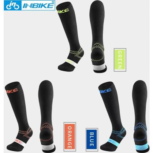 INBIKE Sports Compression Socks Pro Cycling Running Hiking Outdoor Socks Sweat-wicking Breathable Shock-absorption Men Women