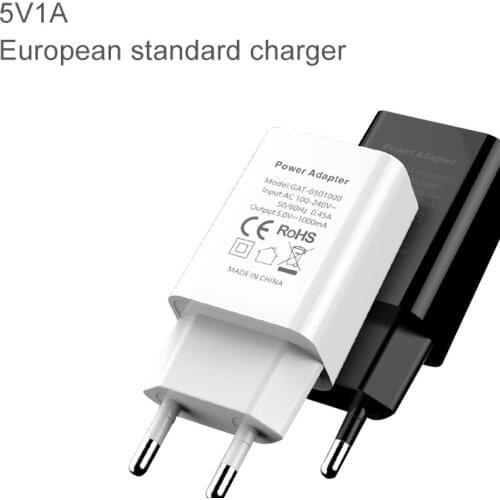 High-Quality 5V1A EU Plug Phone Chargers For IPhone Samsung Huawei Tablet Universal for xiaomi redmi USB Mobile Phone Charger