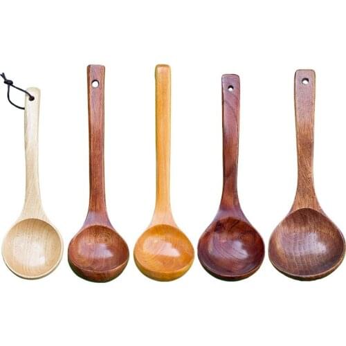 1Pcs Soup Spoon Multi Purpose Cooking Utensil Nice Gift Stirring Kitchen Tool for Home Restaurant Wooden