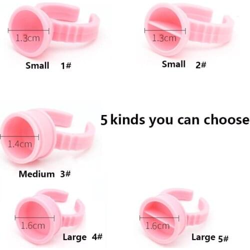 100Pcs Disposable Permanent Makeup Ring No Divider Tattoo Ink Pigment Holder Cup Size S/M/L