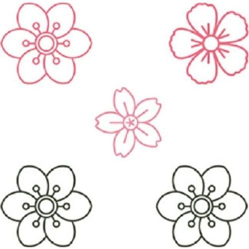 120MM×60MM Cherry Blossom Peach Blossom Pear Flower Small Fresh Flower Tin Pink Cute Eyebrow Face Sticker Petal Tattoo Sticker