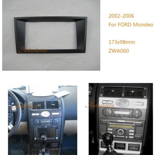 2 din Radio Fascia for FORD Mondeo 2001-2006 Mk3 Transit Fiesta DVD Stereo CD Panel Dash Mount 11-060