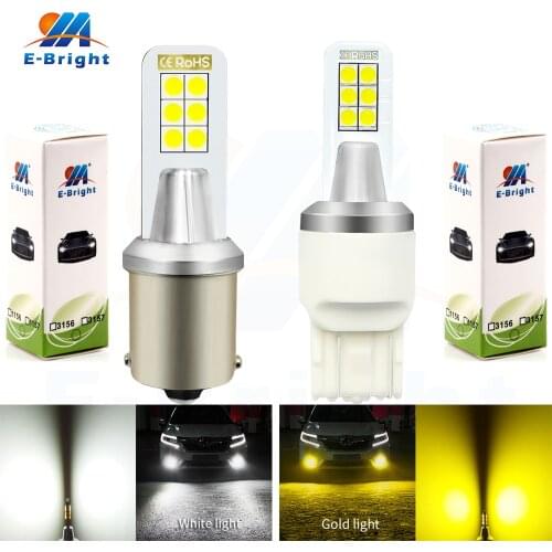 2pcs 3030 12W Led 700lm Turn Signal Light BA15S BAU15S 1157 3156 3157 7440 7443 DC12V/24V Car Light White Red Yellow Blue Green