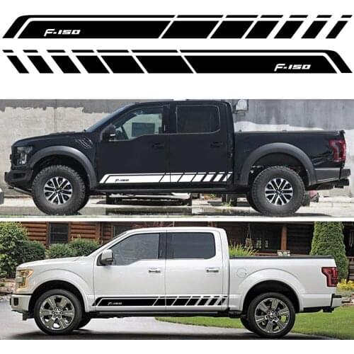 2PCS Sport Autoadesivo Dell'automobile Per Ford Ranger Raptor F150 F250 F350 F450 F550 F650 Auto Pick-Up Porta Lato Gonna strisc