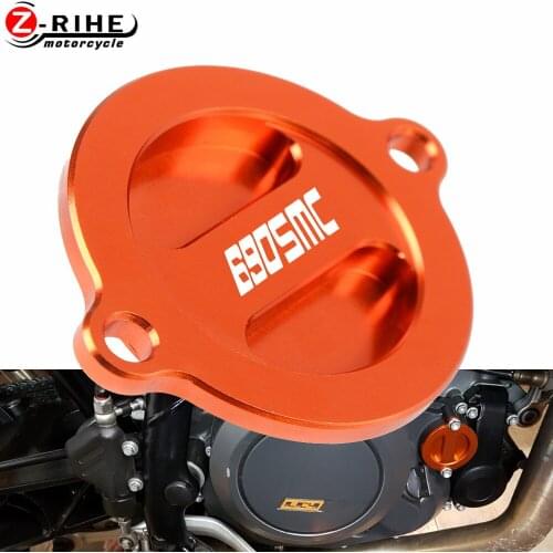 Motorcycle Accessories CNC Aluminum Alloy Engine Filter Cover Cap Fluid Reservoir Oil Cup For 690 SMC 6910SMC 2010