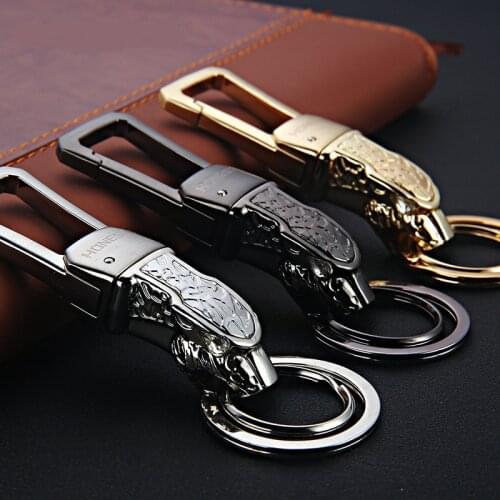 Leopard head keychain key ring Panther car key chain key holder high quality sleutelhanger chaveiro llaveros hombre