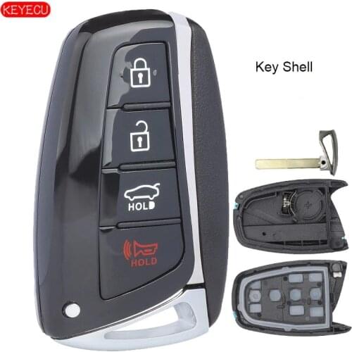 KEYECU Smart Remote Key Shell Case Fob 4B for Hyundai Azera Equus Genesis Santa Fe G80 2013 2014 2015 2016 2017 SY5DHFNA433