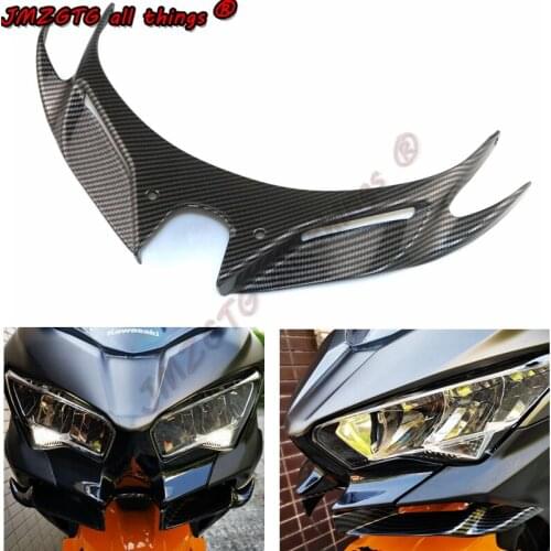 For KAWASAKI Ninja250 Ninja400 2018- Front Fairing Aerodynamic Wing Tip Beak Extension Upper Headlight Cover