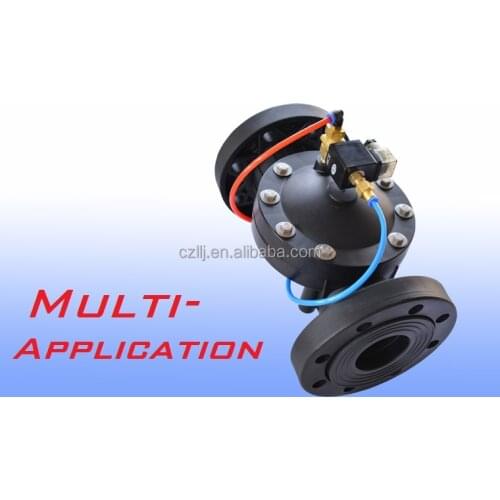 DN100 Plastic Hydraulic Control Valve with 12V DC solenoid valve