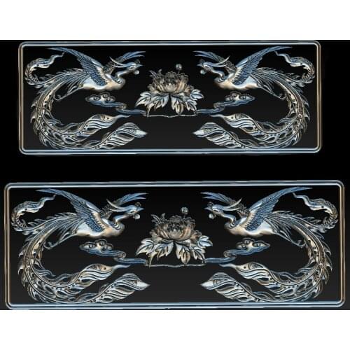 Phoenix 3D model relief STL for cnc router carving and engraving artcam aspire