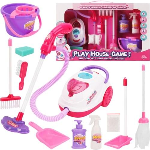Kitchen Toy Toddler Cleaning Kit Toys Mini Housekeeping Tools Combo Sets New Style Boys And Girls Quality Materials Simulation
