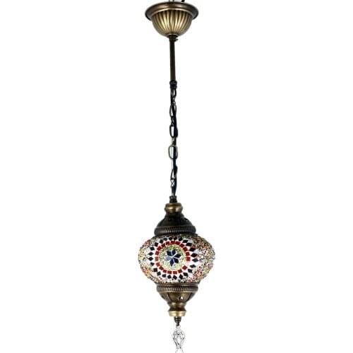 Karalp Mosaic Glass Pendant Single Lamp Authentic Chandelier E14 Bulb Hand Work Free Fast Shipping From Turkey