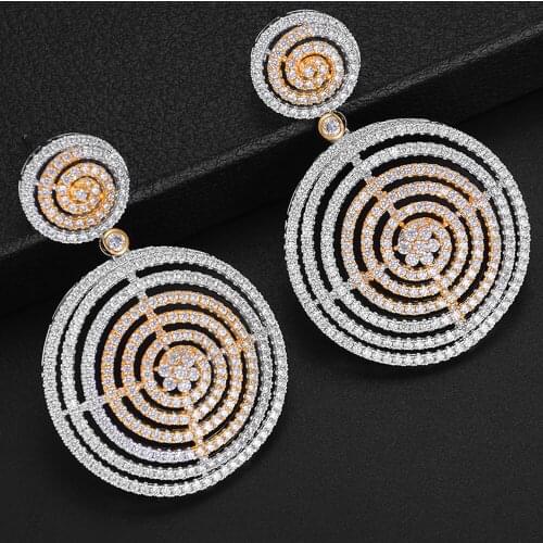 GODKI Favorite Baguette Cut AAA Micro Zirconia Round Earrings Women Bridal Dress Wedding Everyday Drop Earring Fashion Jewelry