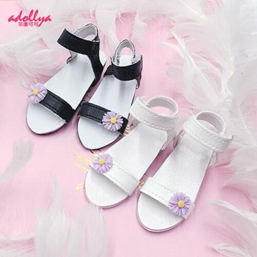 Adollya Doll Shoes Summer Daisy Low Heel Sandals 7.8cm Clothing Accessories For 1/3 BJD Dolls Mini Shoes Refreshing Summer Style