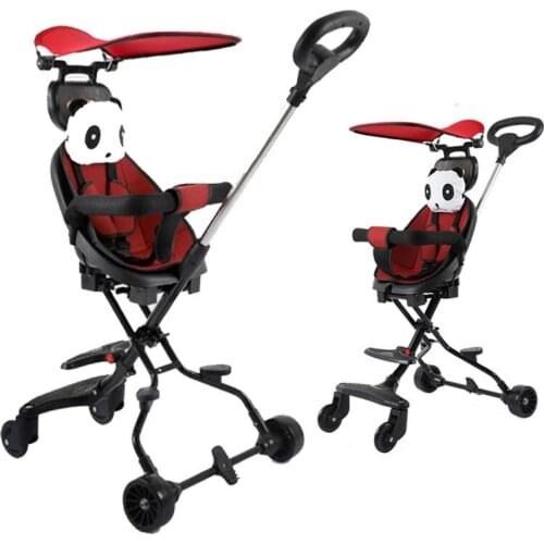 Lightweight Baby Stroller Reversible Baby Trolley with Umbrella Sunshade Travel Baby Pram Infant Baby Pushchair Wheelchair 6M-4Y