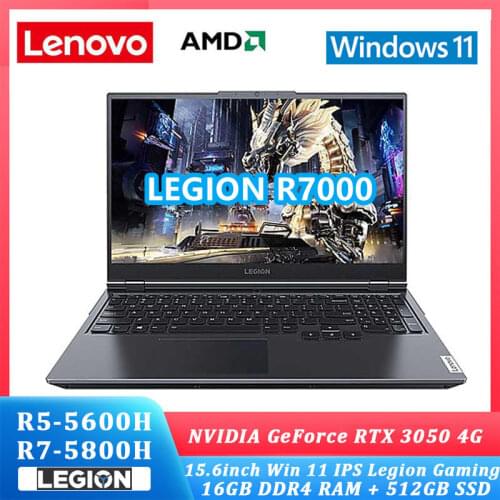 Lenovo Legion R7000 2021 New Gaming Laptop AMD R5-5600H/ R7-5800H High Refresh Rate IPS Full Screen Windows10 Backlit metal body
