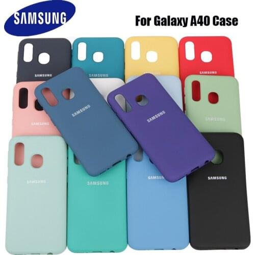 Samsung Galaxy A40 Original Liquid Silicone Phone Case Silky Soft-Touch Shell Phone Cover For samsung A40 case