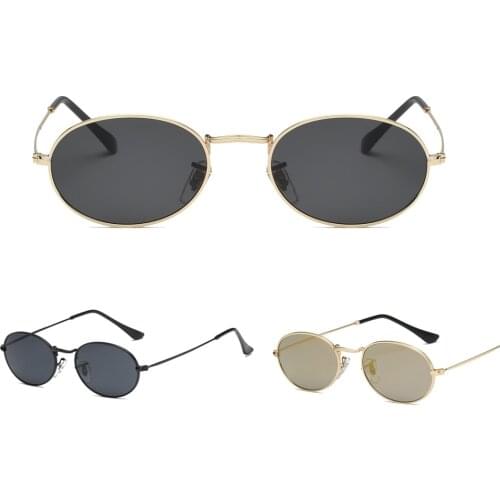 Oval Sunglasses Men Women Vintage Male Female Retro Sun Glasses Round Eyewear S8006