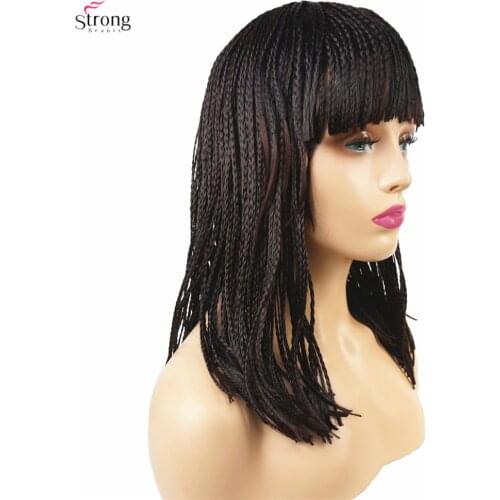 StrongBeauty Womens Synthetic Wig Braided Box Braids Wigs for African American Women