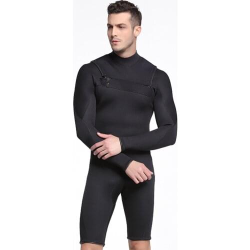 Front zipper Scuba Diving Wetsuit Mens New 3MM Neoprene Swimming Wetsuit Surfing Sunscreen Snorkeling Suit Full Body