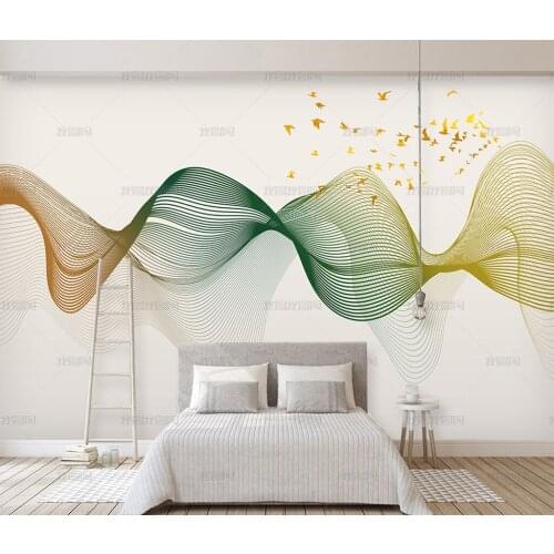 Custom 3D photo wallpaper Stripe clouds abstract artistic wall paper modern minimalist bedroom sofa TV wall mural paper painting