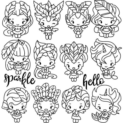 Girl Clear Stamp Or stamp for DIY Scrapbooking/Card Making/Kids Fun Decoration Supplies A404