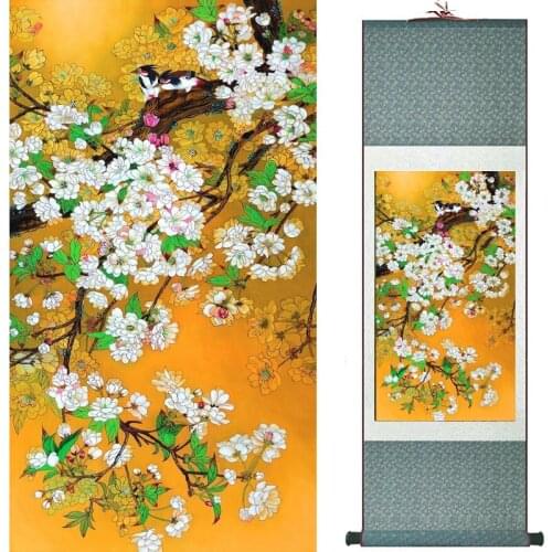 Birds and flower Art Painting Home Office Decoration Chinese scroll painting birds painting 19081727