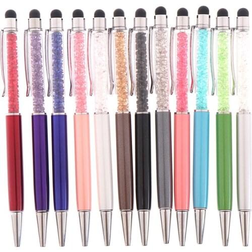 Crystal Ballpoint Pen Stylus Touch Pen for Writing Stationery Office&School Pen New