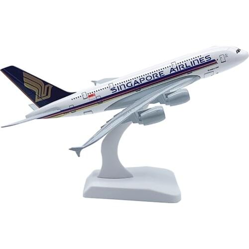 18cm Aircraft Airbus A380 Singapore Airlines Alloy Plane Model Toys Children Kids Gift for Collection