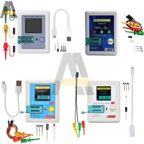 LCR-TC1 TC-T7-H TCR-T7 Transistor Tester Multimeter Display For Diode Triode MOS/PNP/NPN Capacitor Resistor Transistor