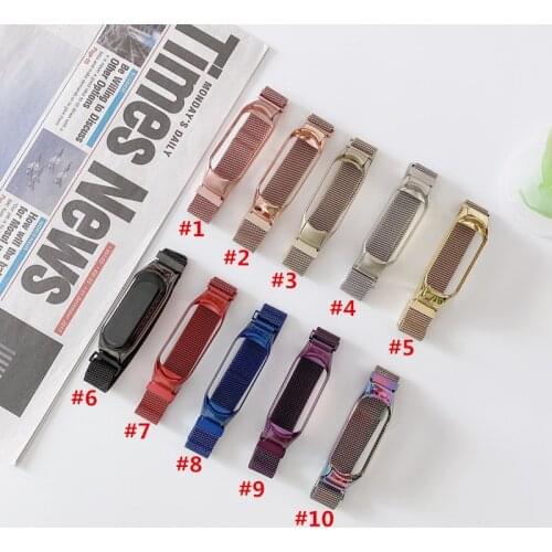 Smart Wrist Band Bracelet Strap for Xiaomi Mi Band 5 MiBand 5 Strap Metal Bracelet Stainless Steel Wrist Strap