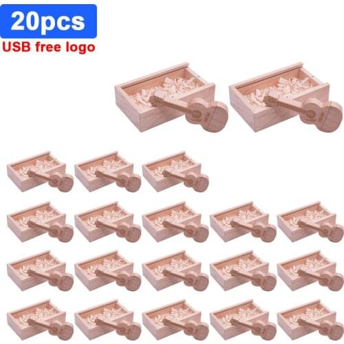 20pcs Custom Logo Wooden USB 2.0 Flash Drive 4GB 64GB 16GB Memory U Stick 32GB Usb Pendrive Photography Wedding Gifts pen drive
