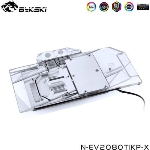 Bykski GPU Water Block For EVGA NVIDIA Geforce RTX 2080TI KINGPIN Full Cover Graphics Card Water Block,N-EV2080TIKP-X