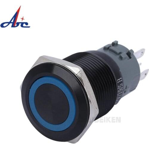 19mm Push Button Wire Harness Assembly Bathroom Waterproof Switch LED Light