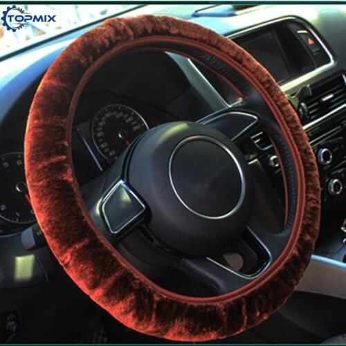 High Quality Keep Warm Plush Protection Car Steering Wheel Cover Decoration 38cm Auto Accessories