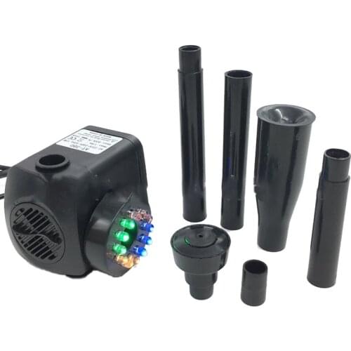 15w Pond With Light Fountain Water Pump Ultra-quiet Waterproof Fountain With 12LED Light For Garden Water Pump Aquarium Fountain