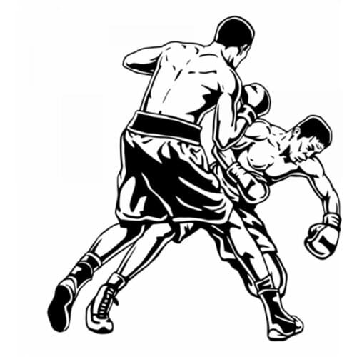 18x16cm Boxing Pugilism Theme Car Sticker athlete Sport Lover Window Glass Body Decoration Decal CL406