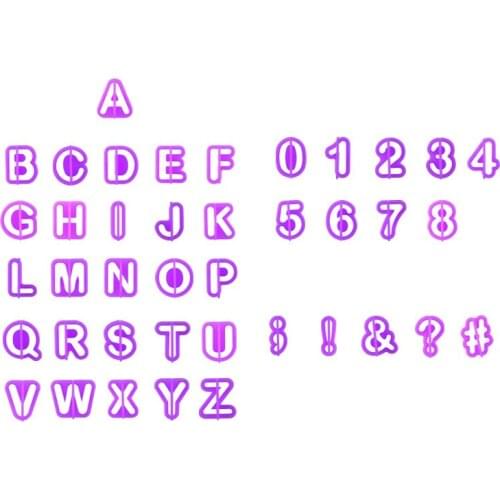 40pcs/set Alphabet Cake Molds Figure Plastic Letter Fondant Mold Cookie Cutter Number Cake Mould Baking Decorating Tools