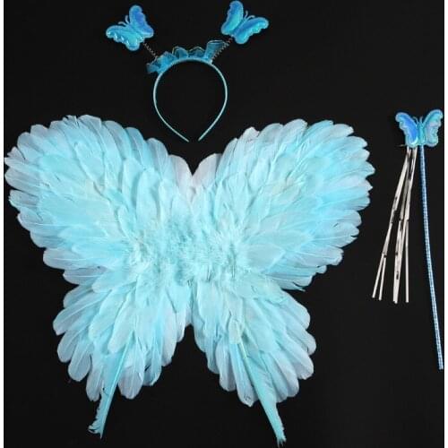 5 Pcs Colorful Butterfly Feather Wings Fairy Angel Stage Performance Cosplay Props Carnival Children Gifts Adult Party Supplies