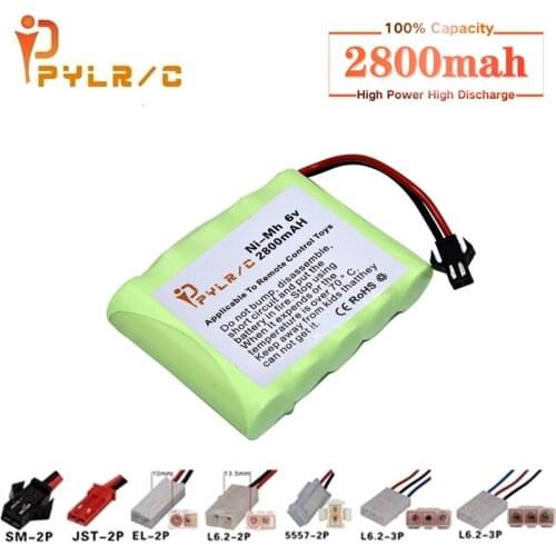 6v Rechargeable Battery For Rc toys Cars Tanks Robots Gun 2800mah Ni-MH Battery AA 6v 2800mah Batteries Pack For Rc Boat 1Pcs