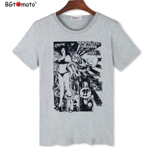 BGtomato Hot sale beautiful t shirt men super fashion creative compression shirt Cheap sale anime t-shirt men