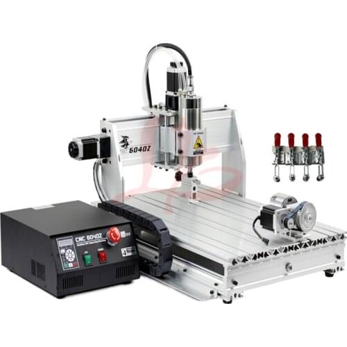 CNC 6040 4 Axis Engraver 1.5KW Spindle Motor Metal Wood Router Cutting Milling Machine
