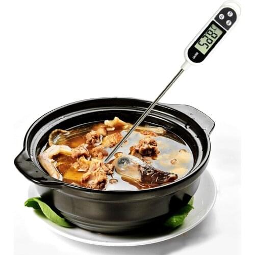 LCD Digital Food Thermometer Digital Kitchen Thermometer Meat Water Milk Cooking Probe BBQ Electronic Oven Waterproof Kitchen T
