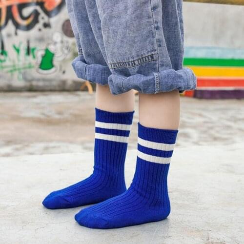 1-10Y Children Cotton Socks Candy Color Todderls Girls Ankle Socks For Boys Kids School Sock Stripped Boys Sock High Quality