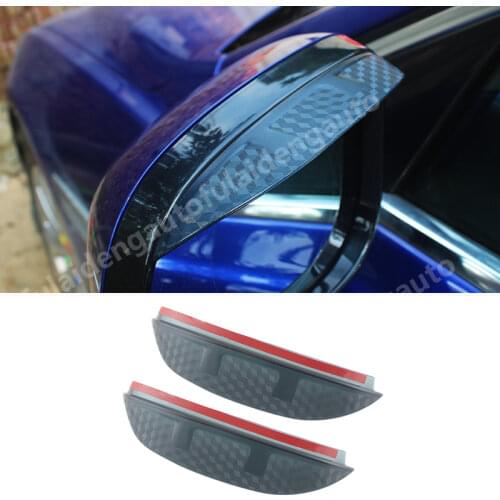 For Jaguar E-PACE 2018-2021 Carbon fiber ABS Rearview Mirror Rain Snow Guard Sun Visor Shade Car accessories